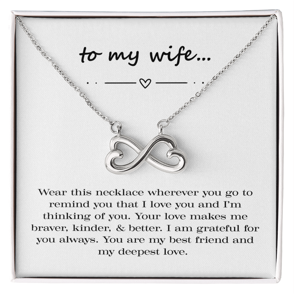 Braver. Kinder. Better. Endless Love Necklace.
